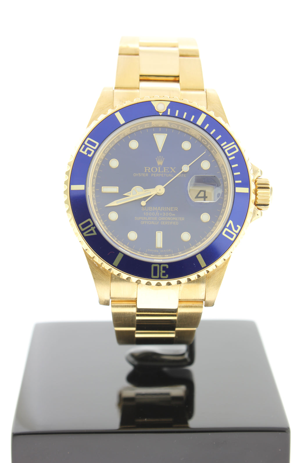 Rolex Submariner Date Solid 18K Yellow Gold Blue Dial 16618 40mm - Arnik Jewellers
