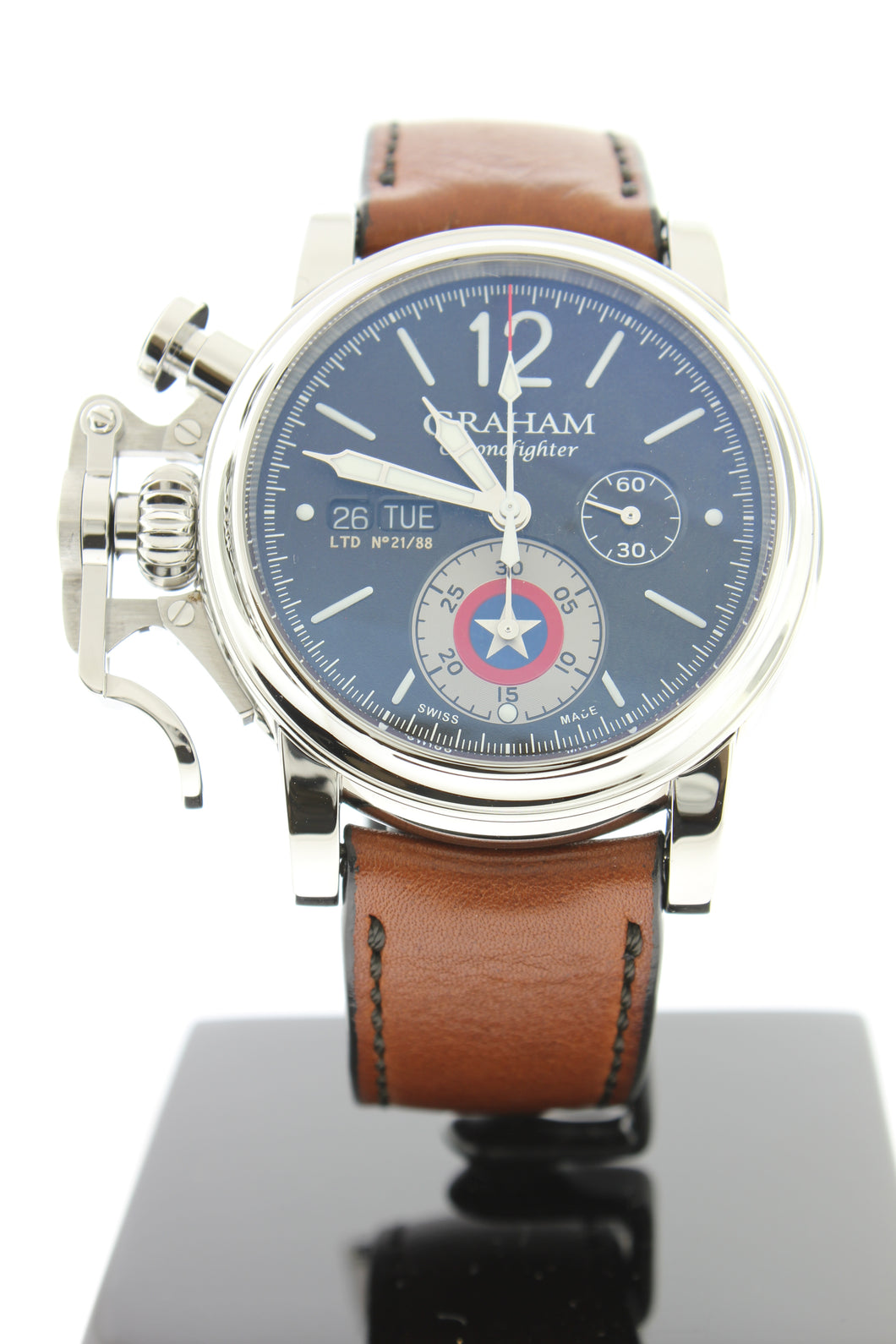 Graham Chronofighter Captain America Limited Edition Automatic Chronograph day Date 2CVAS 44mm - Arnik Jewellers