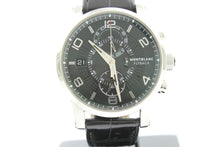 Load image into Gallery viewer, Montblanc Flyback Chronograph 43MM Black Stainless Steel Leather Strap 43mm 7175 - Arnik Jewellers
