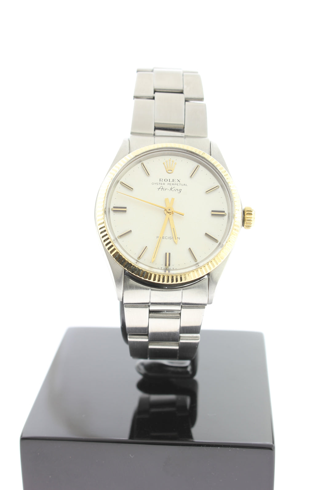 Rolex Air King Precision 18K Gold & Stainless Steel Oyster 34mm 5501 - Arnik Jewellers