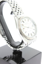 Load image into Gallery viewer, Rolex Datejust 36mm Stainless Steel Jubilee 18K White Gold Fluted Bezel Silver Linen Dial 1601 - Arnik Jewellers
