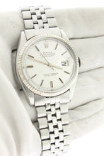 Load image into Gallery viewer, Rolex Datejust 36mm Stainless Steel Jubilee 18K White Gold Fluted Bezel Silver Linen Dial 1601 - Arnik Jewellers

