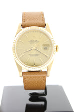 Load image into Gallery viewer, Rolex Datejust 18K Solid Yellow Gold Champagne Dial 36mm 16238 - Arnik Jewellers
