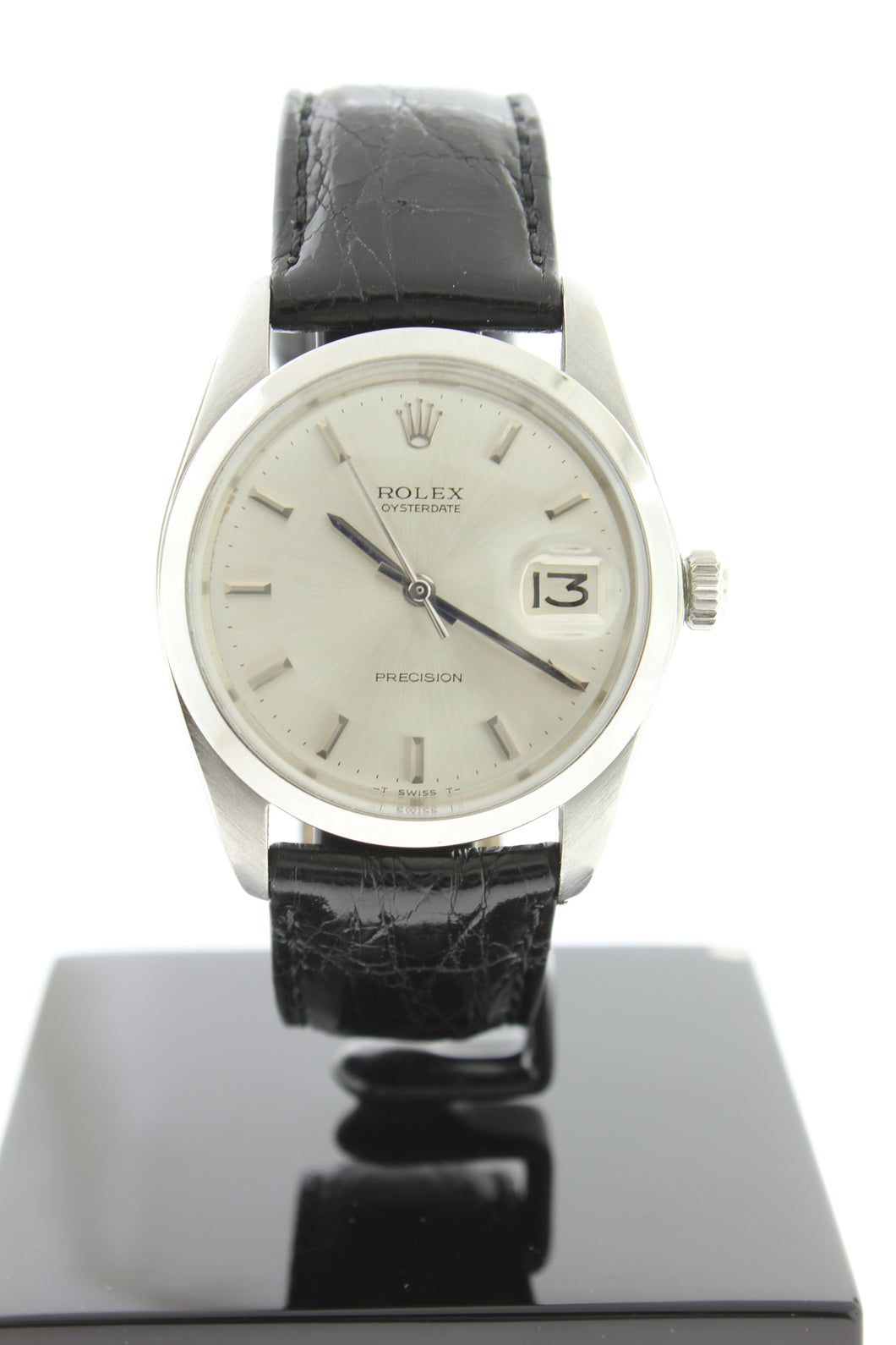 Rolex Oysterdate Precision Stainless Steel 34mm Silver Dial 6694 - Arnik Jewellers
