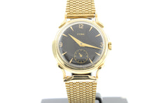 Load image into Gallery viewer, Cyma 14K Yellow Gold Vintage Hand Winding Black Dial 34mm - Arnik Jewellers
