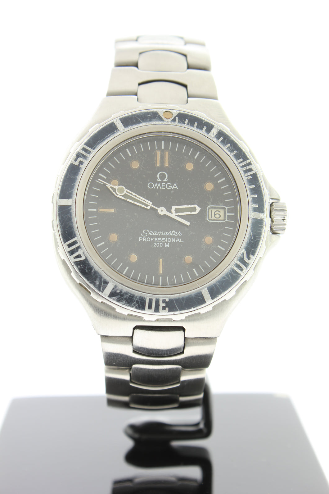 Omega Seamaster 200m Black Quartz Stainless Steel 38mm 396.1062 - Arnik Jewellers