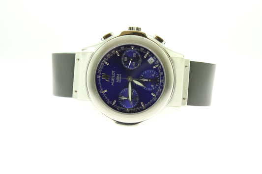 Hublot MDM Chronograph Automatic Stainless Steel Blue Dial 40mm 1810.1 - Arnik Jewellers