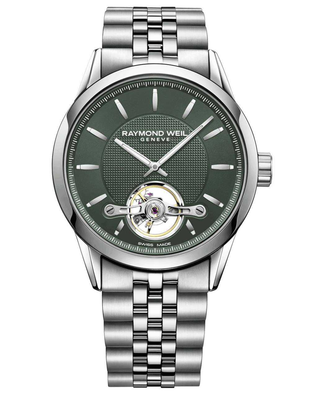 Raymond Weil Freelancer RW1212 Automatic Green Dial Stainless Steel 2780-ST-52001 - Arnik Jewellers