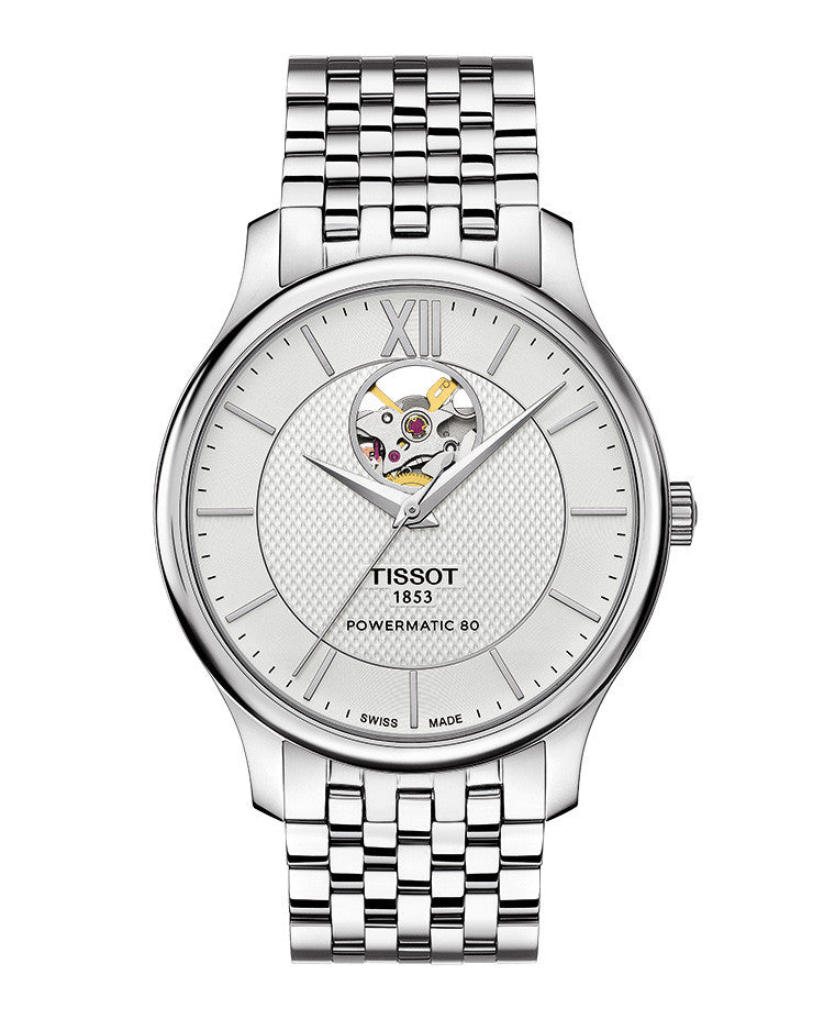 Tissot Tradition Powermatic 80 Open Heart T063.907.11.038.00 - Arnik Jewellers