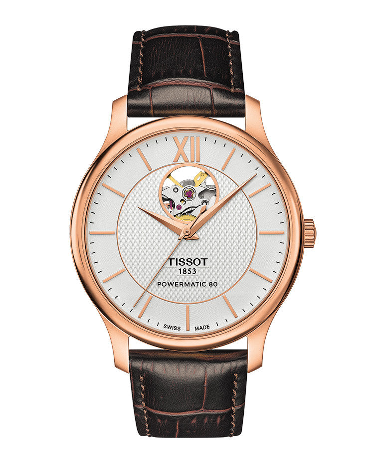 Tissot Tradition Powermatic 80 Open Heart T063.907.36.038.00 - Arnik Jewellers