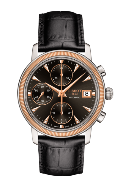 Tissot Bridgeport Automatic Chronograph 18K Gold Diamond Dial T921.427.46.066.00 Arnik Jewellers