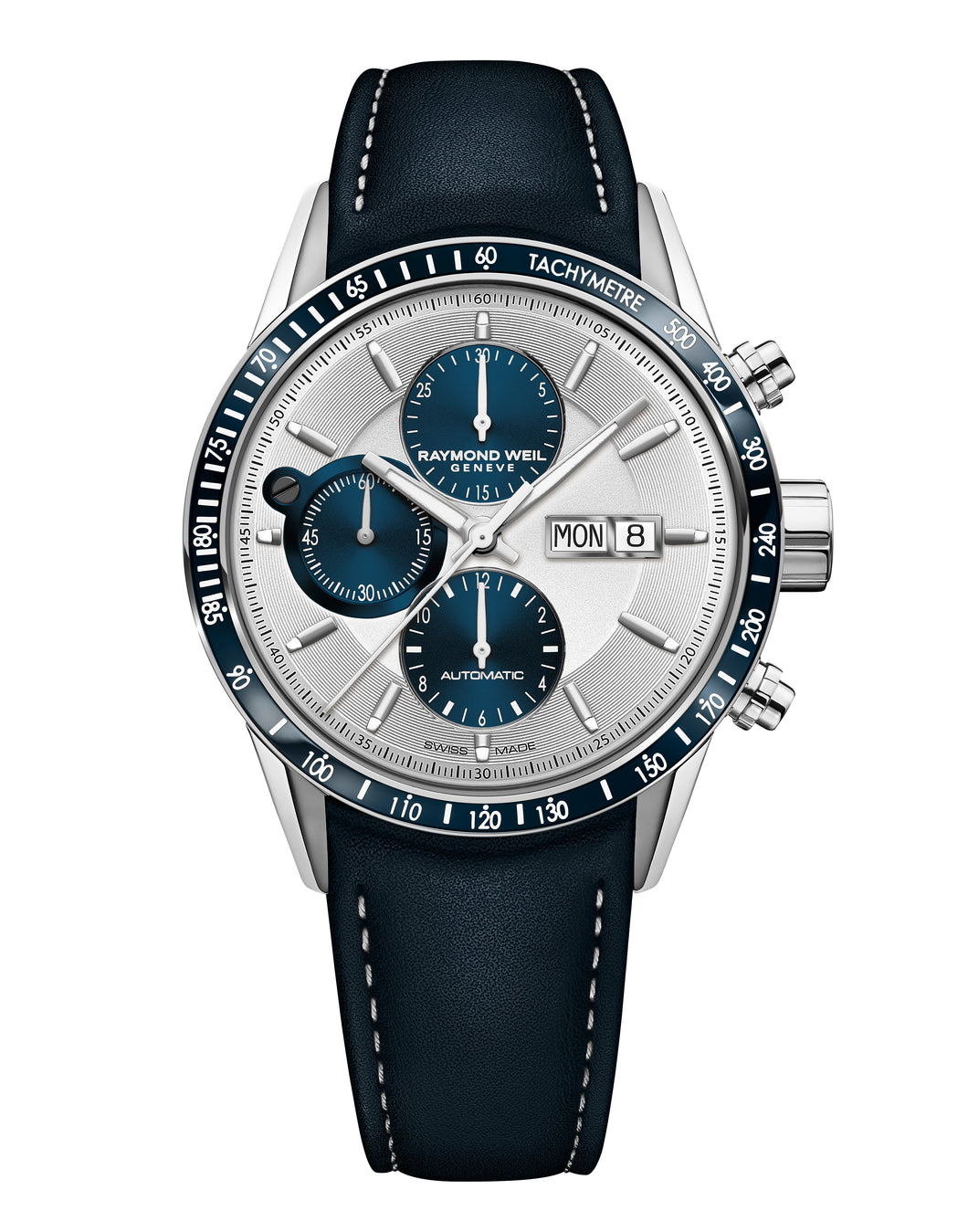 Raymond Weil Freelancer Automatic Chronograph 42mm Stainless Steel Silver Dial 7731-SC3-65521 - Arnik Jewellers