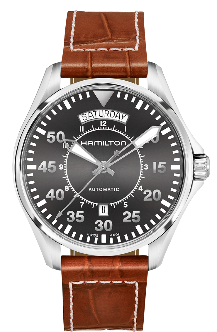 Hamilton Khaki Aviation Pilot Day Date Automatic H64615585- Arnik Jewellers