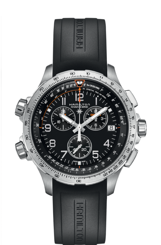 Hamilton KHAKI AVIATION X-WIND GMT CHRONO QUARTZ 46mm H77912335 - Arnik Jewellers