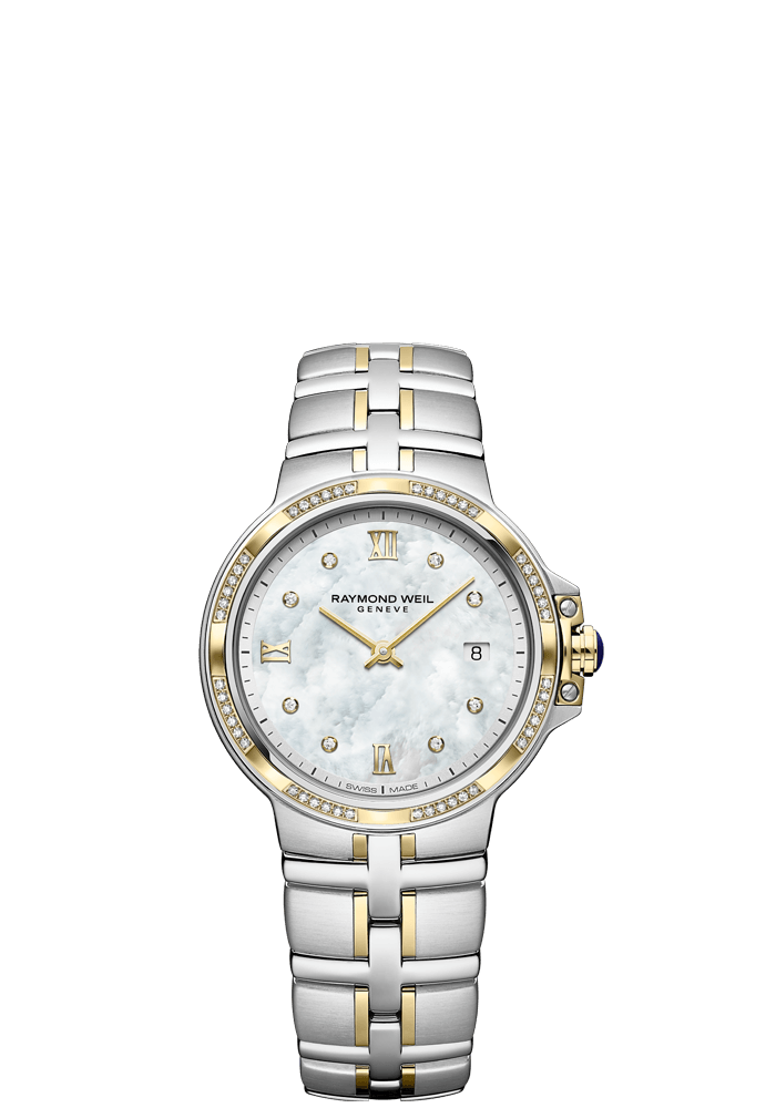 Raymond weil mother of pearl with diamonds store
