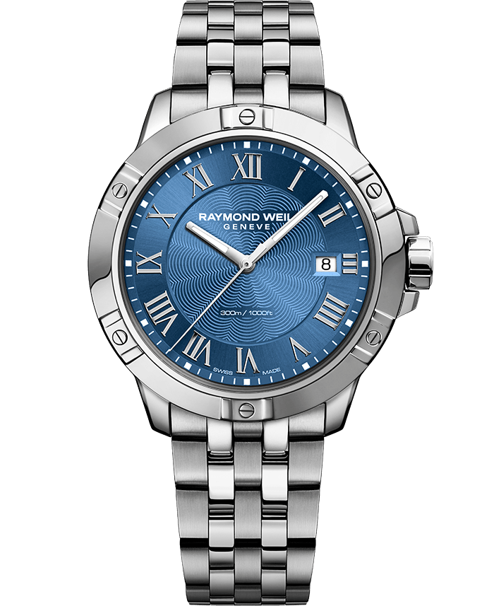 Raymond Weil Mens Tango 8160 Stainless Steel Blue Dial 8160-ST-00508 Watch - Arnik Jewellers
