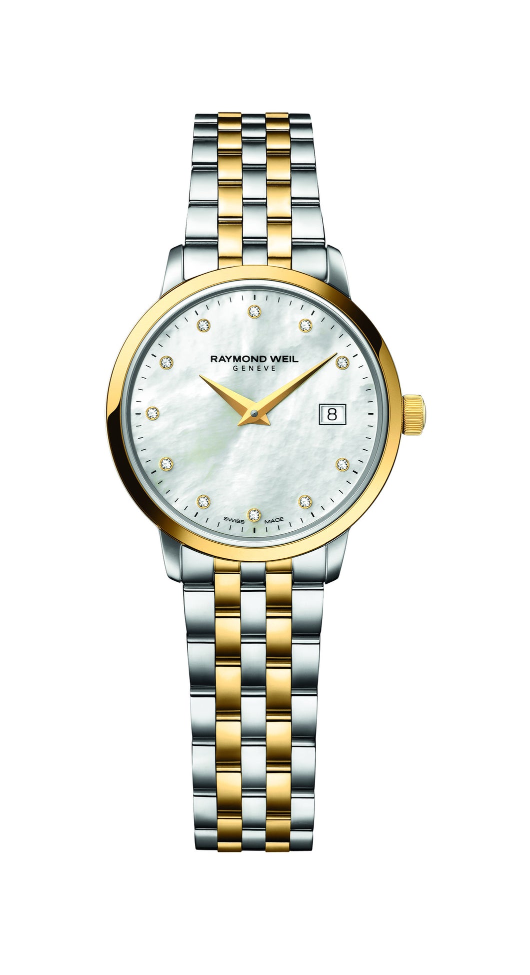Raymond Weil Toccata Quartz 29mm Yellow Gold PVD/Stainless Steel Mother of Pearl Diamond Dial 5988STP97081 - Arnik Jewellers